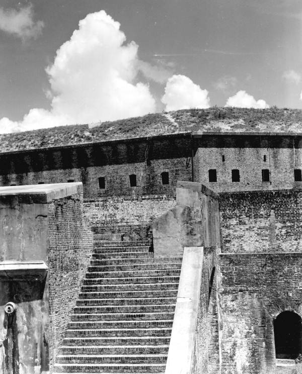 Close-up view of part of Fort Barrancas