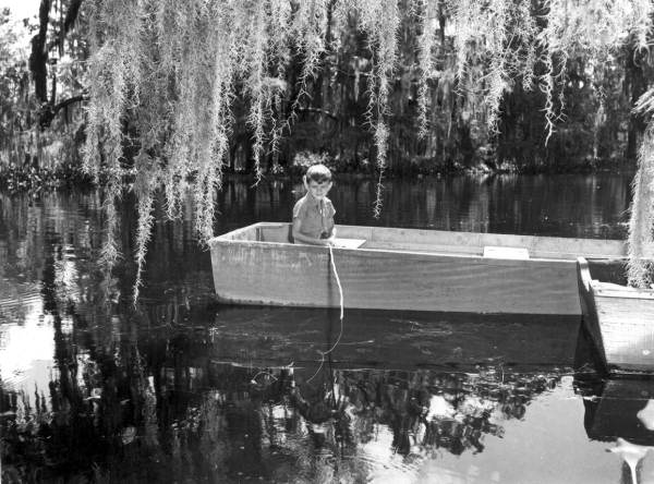 Young James Barry fishing at Cross Creek - Cross Creek, Florida