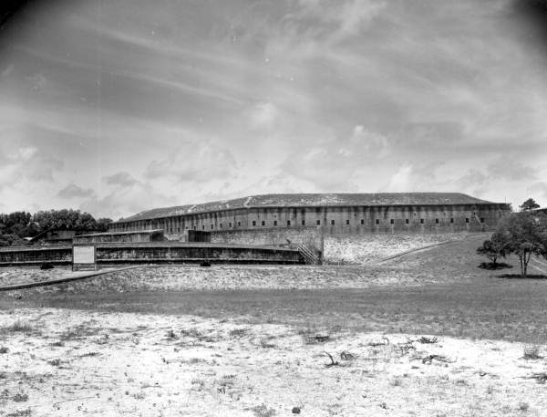 Distant view of Fort San Carlos de Barrancas - Pensacola, Florida.