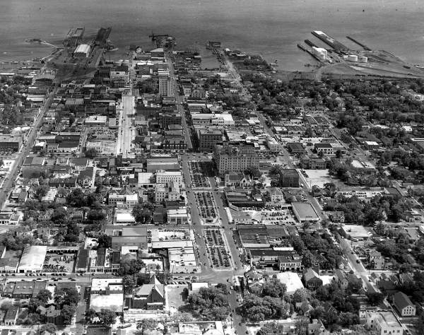 Aerial view of Pensacola.