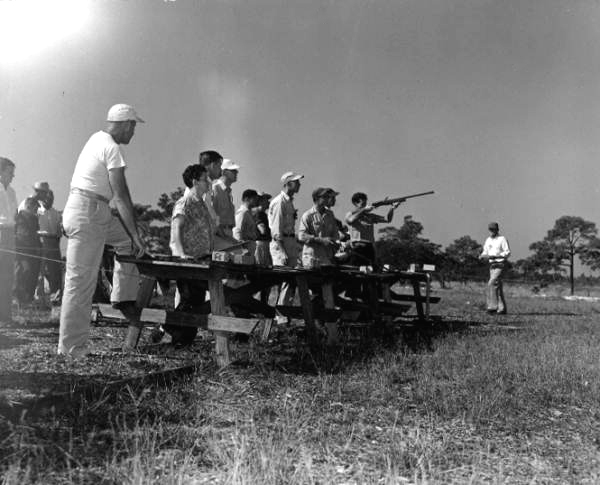 Shooting contest during Swamp Buggy Day - Naples, Florida.