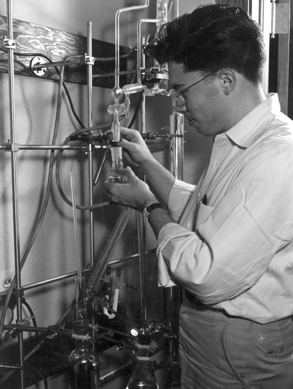 Student working in a chemical laboratory, Florida State University - Tallahassee, Florida