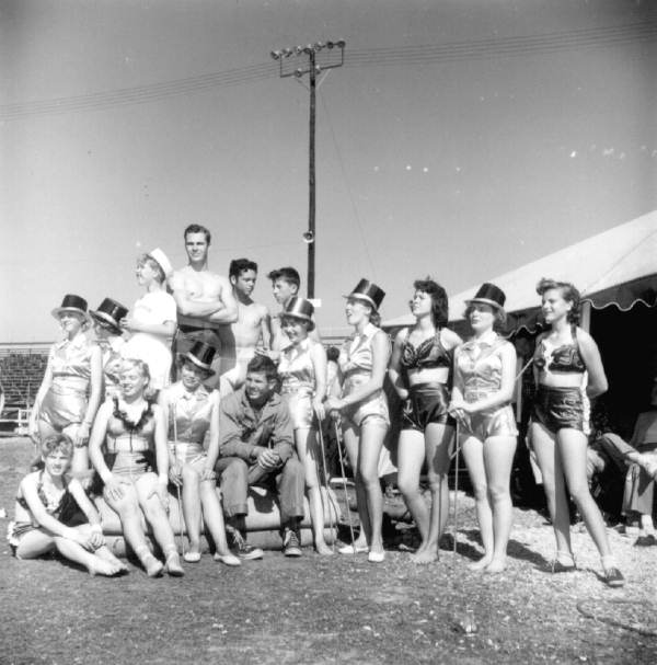 Circus performers for the Sarasota High School Sailor Circus