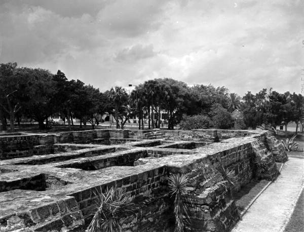 Coquina ruins in New Smyrna Beach, Florida.