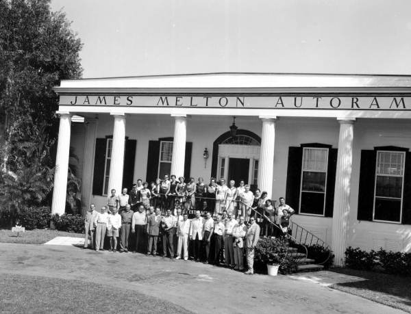 Group from the Inter-American Tourism Conference in front of James Melton Autorama - Hypoluxo, Florida