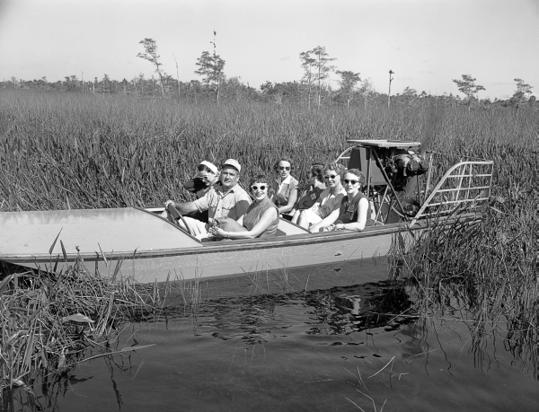 Delegates from the Inter-American Tourism Conference on a boat tour