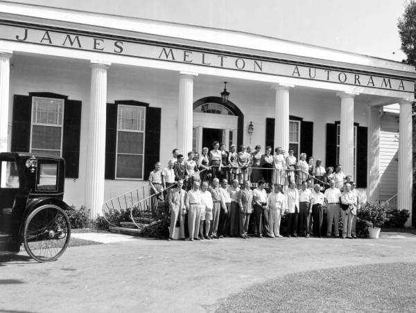 Members of the Inter-American Tourism Conference in front of the James Melton Autorama - Hypoluxo, Florida