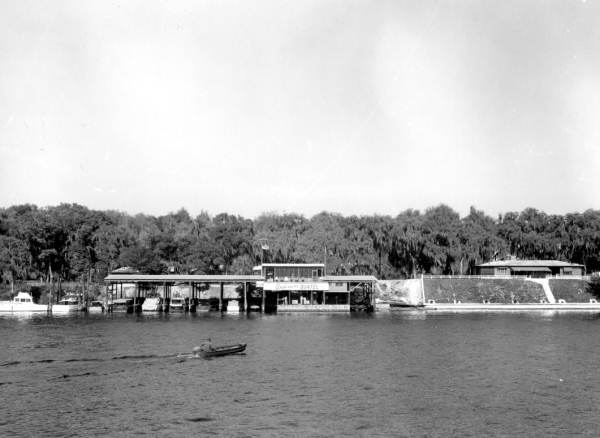 View of Andersen's Botel from across the water - Welaka, Florida.