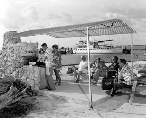 Fish fry on the Keys at Herb Alley's Tourist Court - Tavernier, Florida.