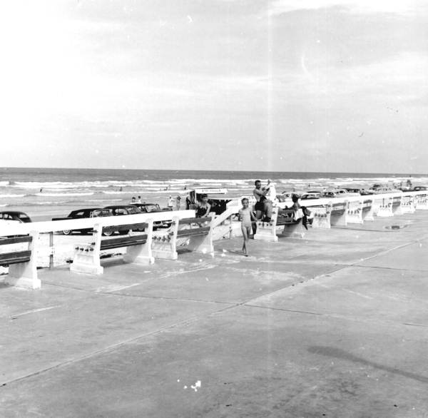 New Smyrna Beach boardwalk on the Atlantic Ocean