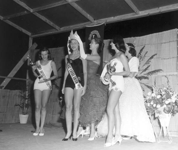 Nancy Werner being crowned Miss Seaside Fiesta - New Smyrna Beach, Florida