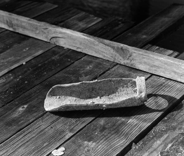 A pewter scoop on display at McKee's Museum of Sunken Treasure - Plantation Key, Florida