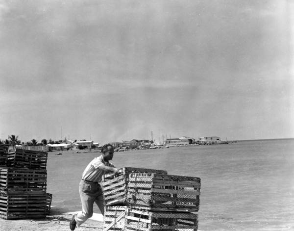 Lobster crates at Key Conch