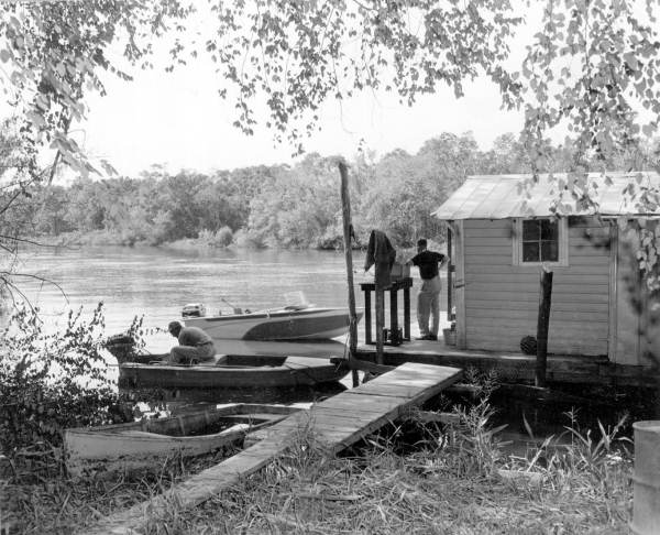 Boats docked in Franklin County on the Apalachicola River