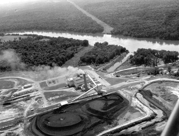 Aerial view of the Gulf power plant - Sneads, Florida