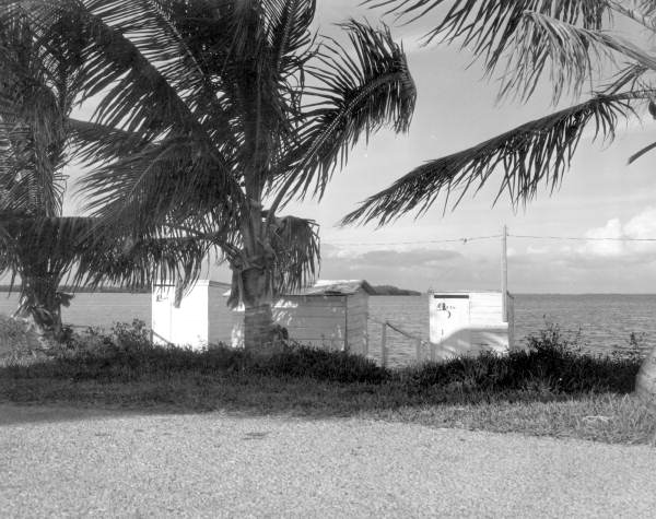 Buildings near the water - Card Sound, Florida.