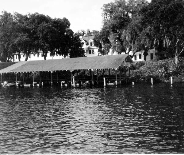 View of Sportsman's Lodge along the Saint Johns River - Welaka, Florida.
