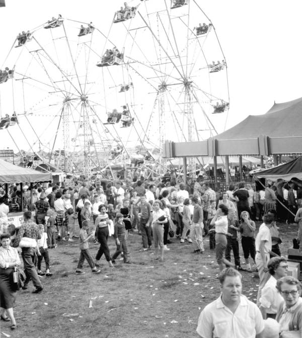 Crowds and ferris wheels at the North Florida Fair - Tallahassee, Florida