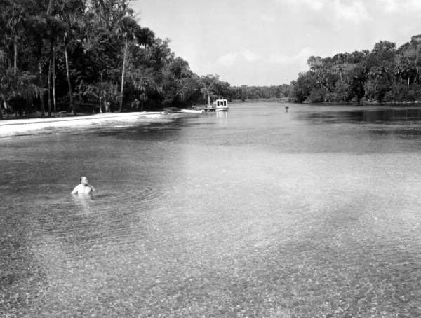 Man enjoying a spring - Lake County, Florida