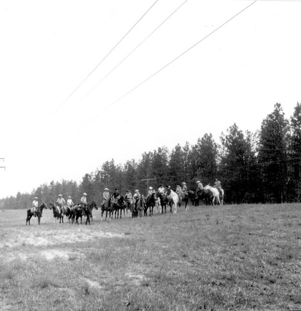 Horseback riders headed for Florala, Alabama