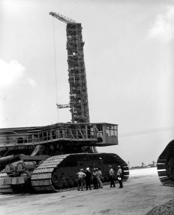 Section of the launch tower being moved - Cape Canaveral, Florida
