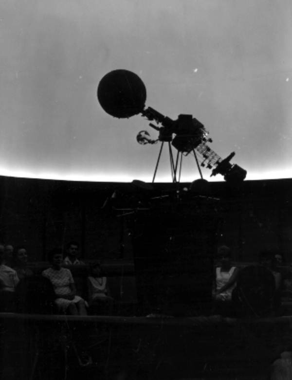 People inside Dreher Park Planetarium - West Palm Beach, Florida.