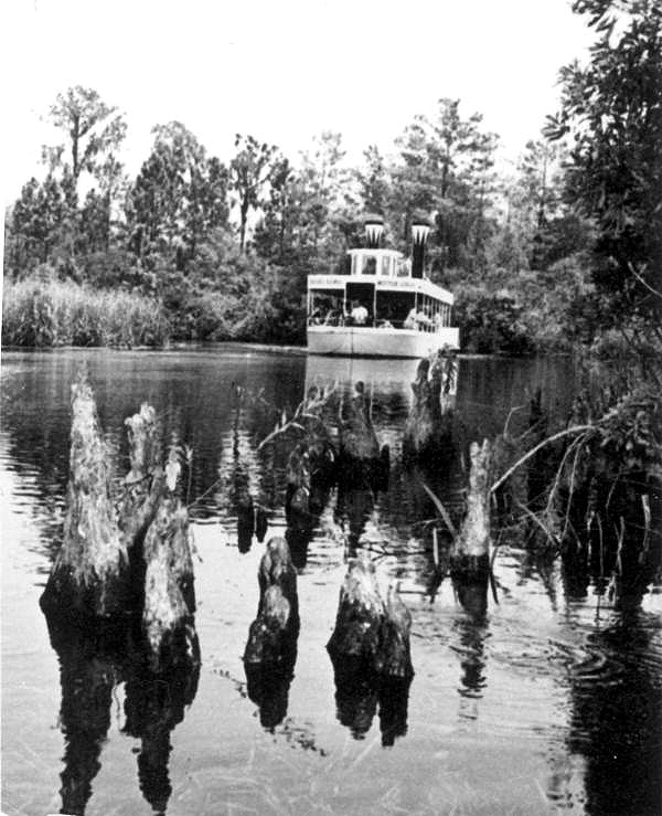 Glass-bottomed tour boat at Weeki Wachee Springs amusement park near Brooksville