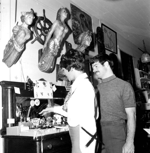 Couple in Artists' Unlimited Art Gallery - Key West, Florida.