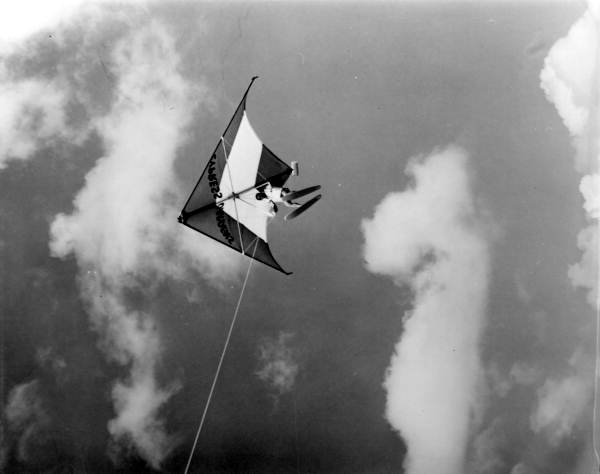 Hang glider wearing skis - Cypress Gardens, Florida