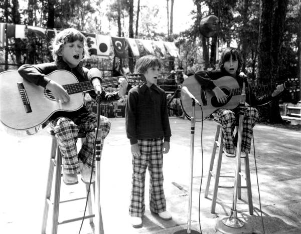 Boy guitarists perform at the Florida Folk Festival - White Springs, Florida