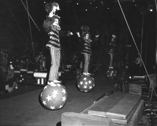 Clowns performing balancing act- Sarasota, Florida