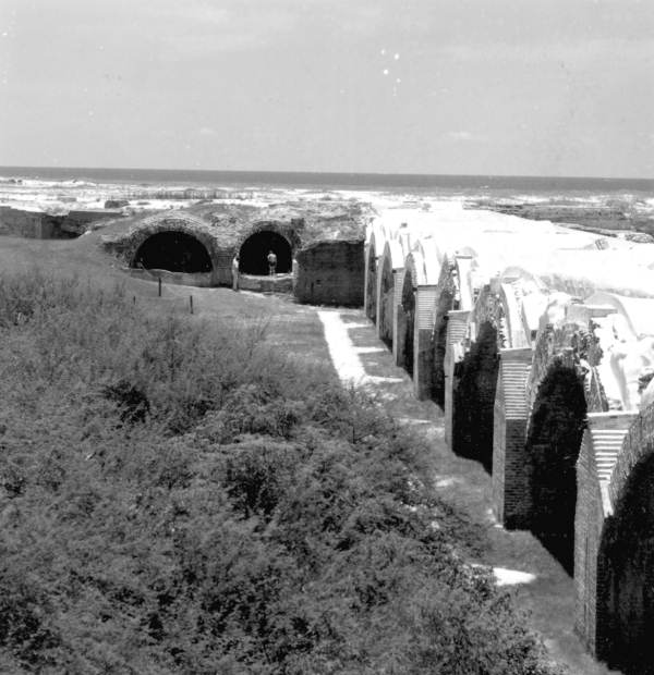 View of Fort Pickens' casemates - Santa Rosa Island, Florida.