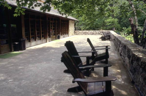 View showing entrance to the visitors' center at the Florida Caverns State Park - Marianna, Florida
