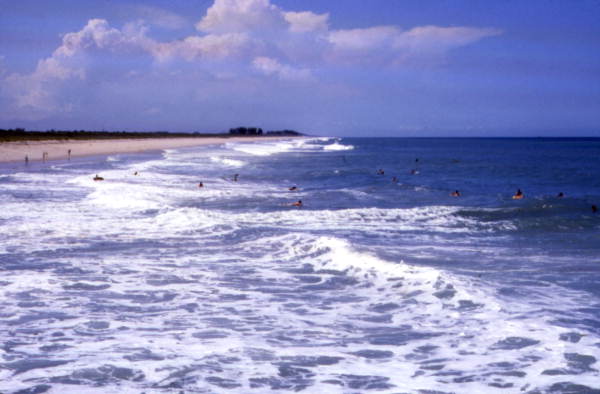 View of the beach at Sebastian Inlet State Park - Melbourne Beach, Florida.