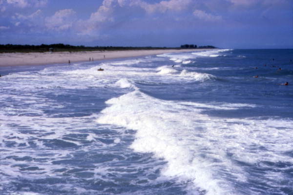 View of the beach at Sebastian Inlet State Park - Melbourne Beach, Florida.