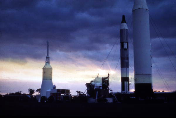 View of rockets at the Kennedy Space Center - Merritt Island, Florida.