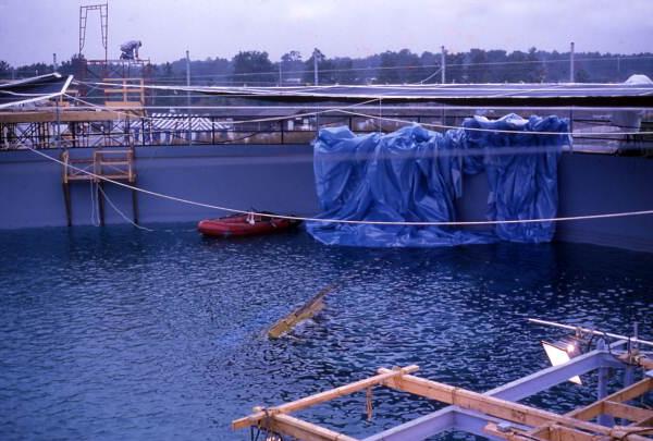 View overlooking part of the Jaws 3-D film location at Sea World in Orlando, Florida.
