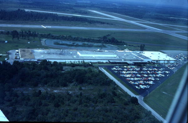 Aerial view looking north over the De Land Municipal Airport.