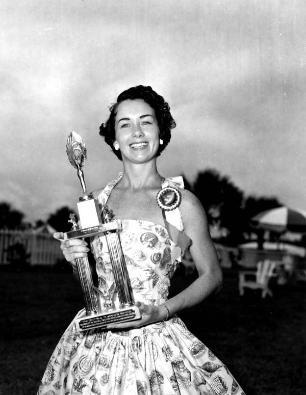 Mrs. Florida, Mickie McDavid with trophy - Volusia County, Florida