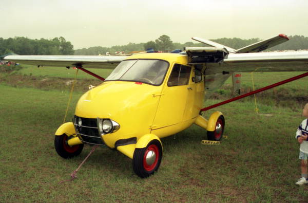 View of an Aerocar on display at the Lakeland airport during the EAA Fly-In.