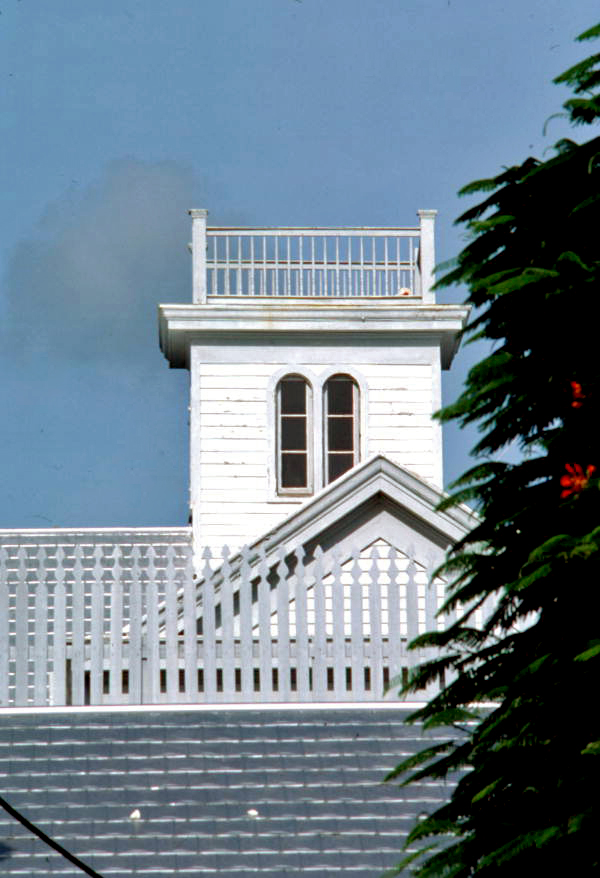 Widows walk atop building at the corner of Simonton and Southard streets - Key West, Florida