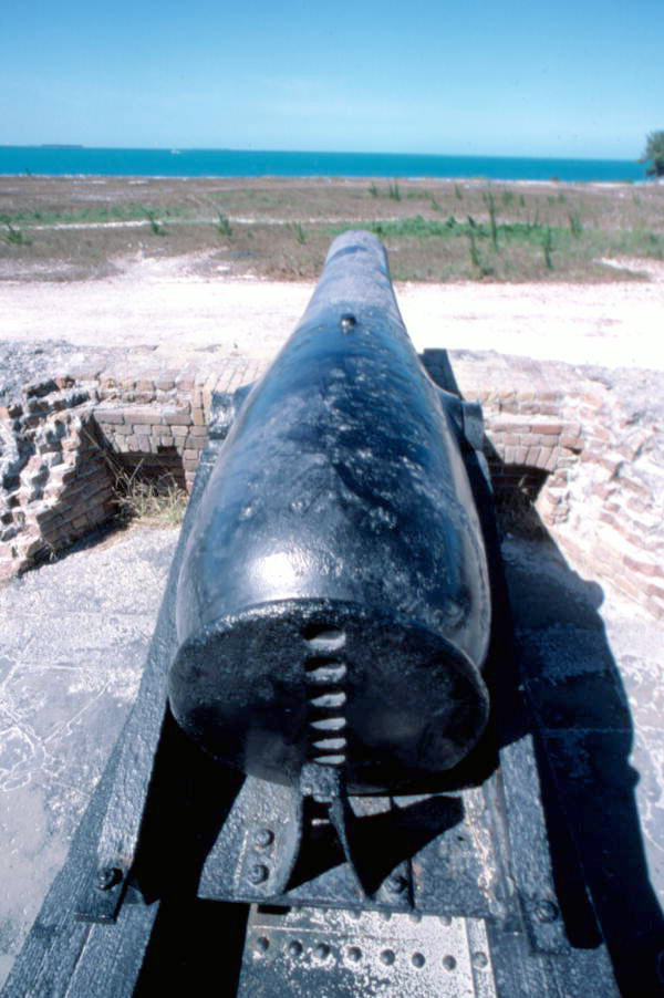 Cannon pointing out to sea at Fort Zachary Taylor - Key West, Florida