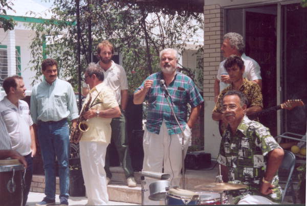 Scene from the day PBS did a documentary on Mario Sanchez and his works - Key West, Florida.