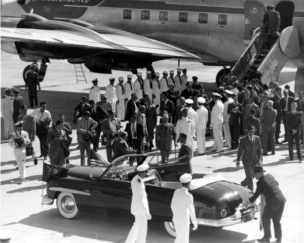 Arrival of President Truman at the Naval Air Station - Key West, Florida