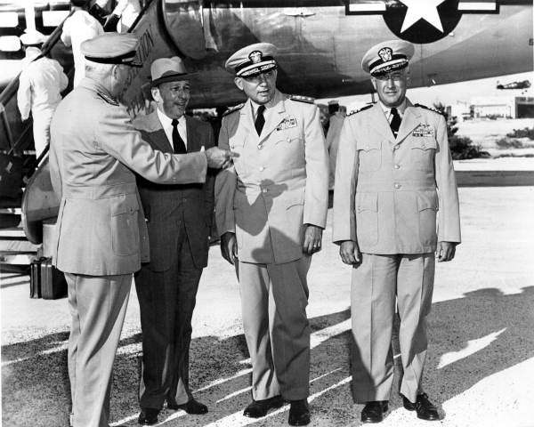 VADM Renato A. Guillobal being greeted upon his arrival at the Naval Air Station - Key West, Florida.