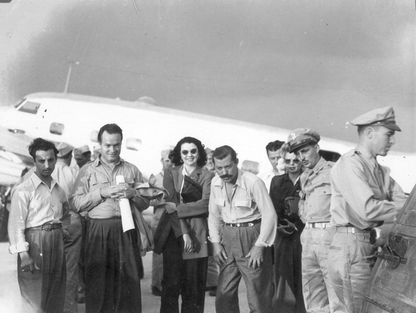 Bob Hope assembled with friends for a group portrait - Camagüey, Cuba