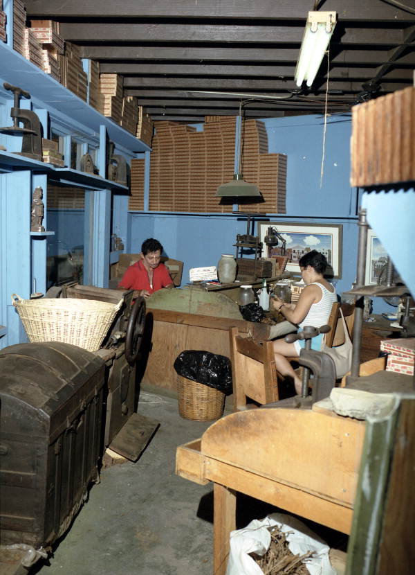 Key West Cigar Factory employees at work - Key West, Florida.