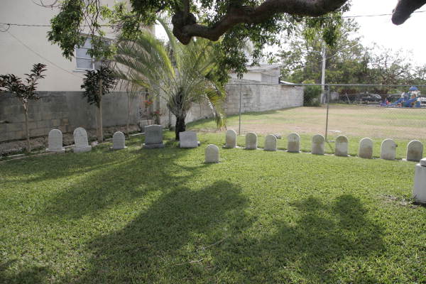 Cemetery near grotto at the St. Mary Star of the Sea church - Key West, Florida.