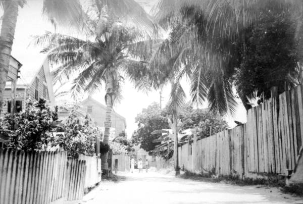 Old Key West street scene, unknown location..