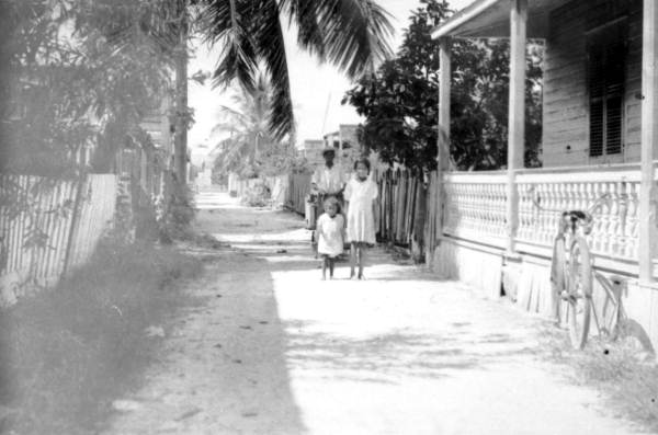 Old Key West street scene.